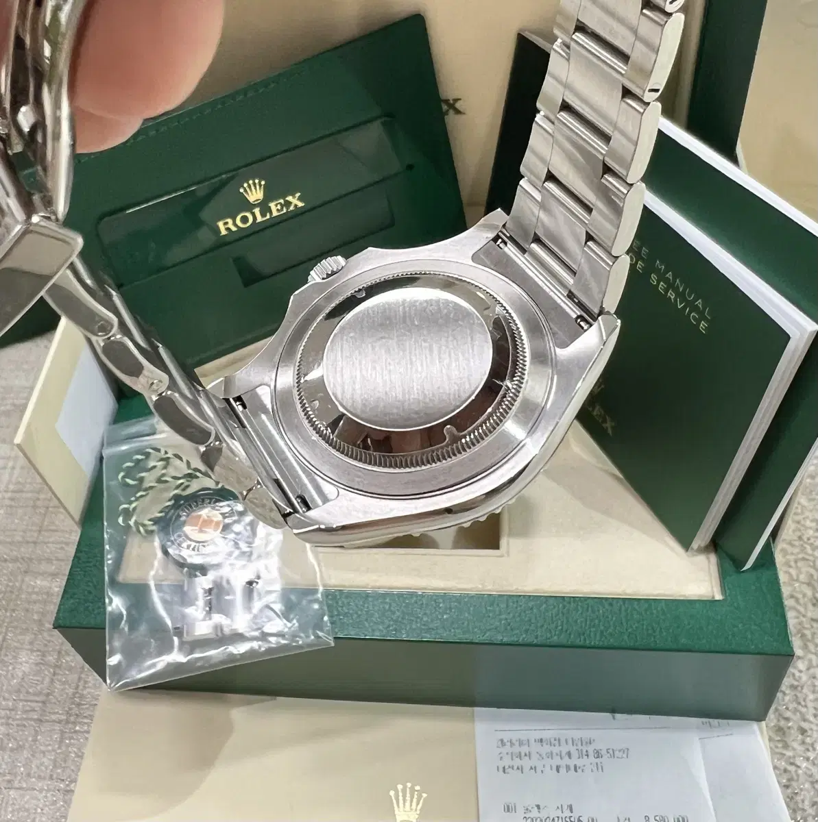 로렉스 신형 요트마스터1 청판40mm 126622스틸 영수증포함 국내풀셋